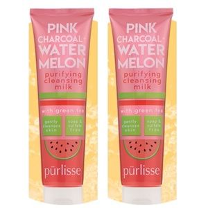 x2 Purlisse Watermelon+Pink Charcoal Purifying Cleansing Milk 3.4 oz each